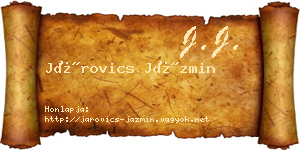 Járovics Jázmin névjegykártya